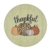 Leopard Pompoen Seizoen Thanksgiving Halloween Her Snijplank (Voorkant)