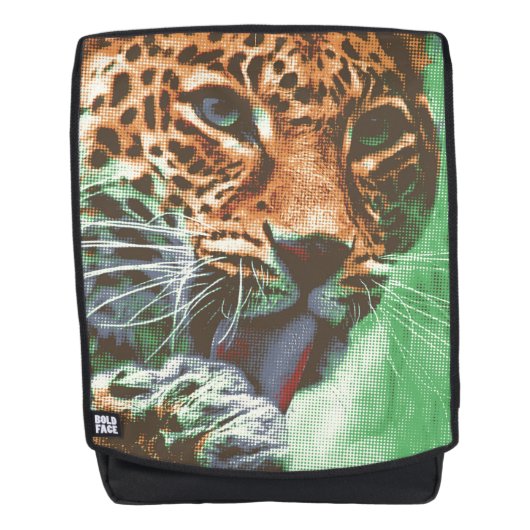 Leopard Portrait Rucksack Rugtassen (Voorkant)