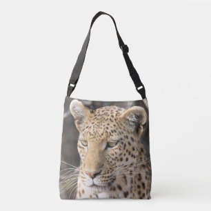 Leopard portret crossbody tas