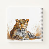 Leopard Portret Gepersonaliseerde Naam Notitieboek (Achterkant)