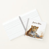 Leopard Portret Gepersonaliseerde Naam Notitieboek (Binnen)