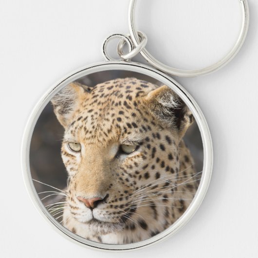Leopard portret sleutelhanger (Voorkant)