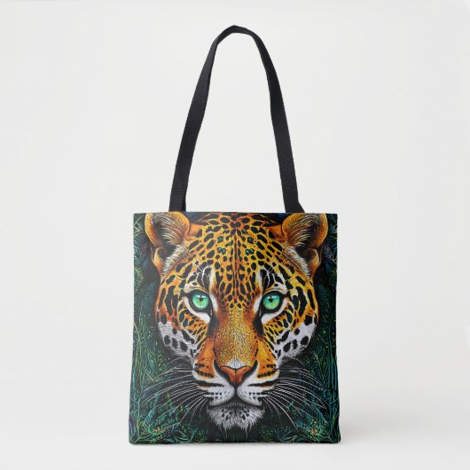 Leopard portret tote bag (Voorkant)