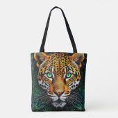 Leopard portret tote bag (Achterkant)