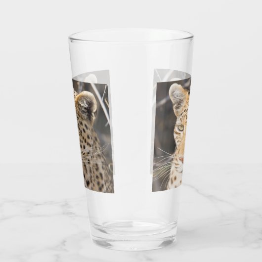 Leopard-portretfoto Glas (Rechts)