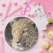 Leopard-portretfoto Papieren Bordje (Feest)
