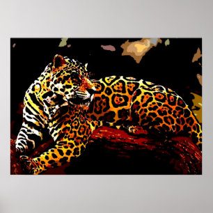 Leopard-Poster afdrukken - Pop Art Wilde Dierlijke Poster
