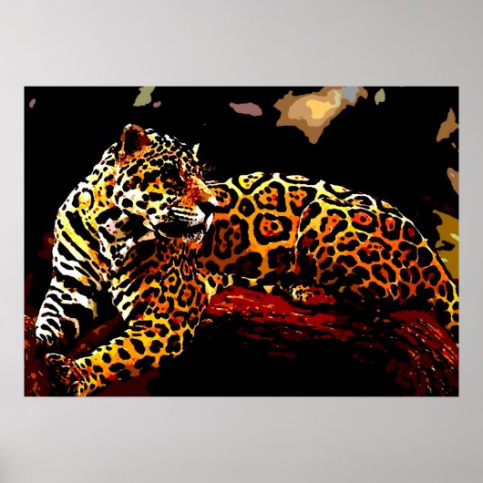 Leopard-Poster afdrukken - Pop Art Wilde Dierlijke Poster (Voorkant)