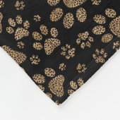 Leopard-pot-schilderafdrukken Fleece Deken (Hoek)