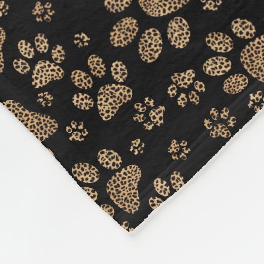 Leopard-pot-schilderafdrukken Fleece Deken (Hoek)