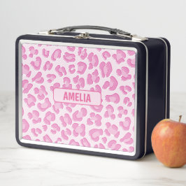 Leopard Preppy Pink Line