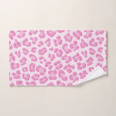 Leopard Preppy Pink Line Bad Handdoek (Handdoek)