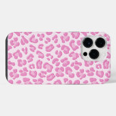 Leopard Preppy Pink Line iPhone Hoesje (Achterkant horizontaal)