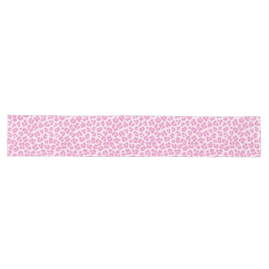 Leopard Preppy Pink Line Lange Tafelloper (Horizontaal)