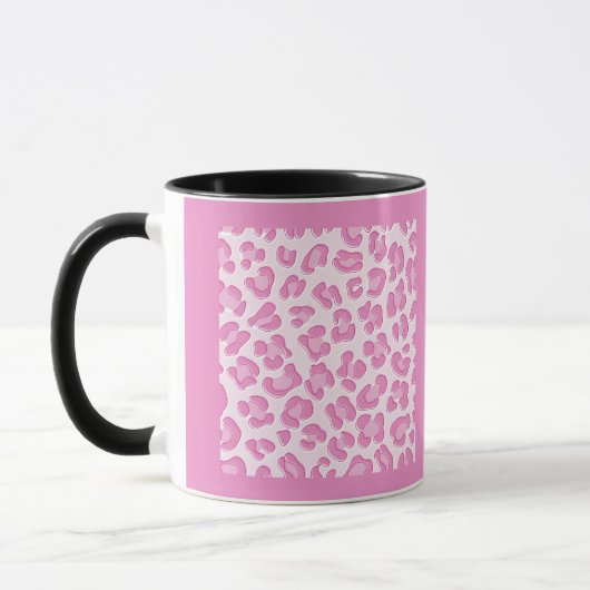 Leopard Preppy Pink Line Mok (Links)