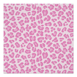 Leopard Preppy Pink Line Perfect Poster