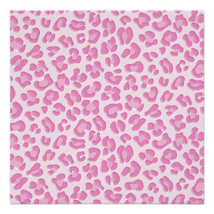 Leopard Preppy Pink Line Perfect Poster