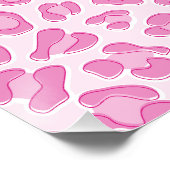 Leopard Preppy Pink Line Perfect Poster (Hoek)