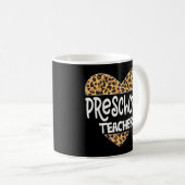 Leopard Preschool leraar Back School Daycare Apper Koffiemok (Voorkant rechts)