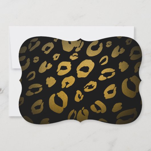 Leopard Prinses Party Gouden Verjaardag Uitnodigin Kaart (Achterkant)