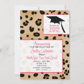 Leopard Print 2012 Graduation Announcement Kaart (Voorkant)