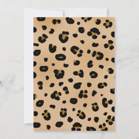 Leopard Print 2012 Graduation Announcement Kaart (Achterkant)