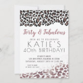 Leopard Print 40-flastige Roos Gold-dag Kaart (Voorkant)