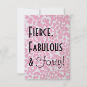 Leopard Print 40th Birthday Uitnodiging (Voorkant)