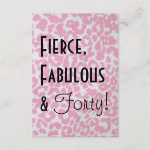 Leopard Print 40th Birthday Uitnodiging