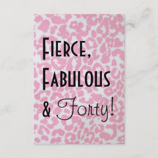 Leopard Print 40th Birthday Uitnodiging