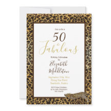 Leopard Print 50 en Fabulous Modern Birthday