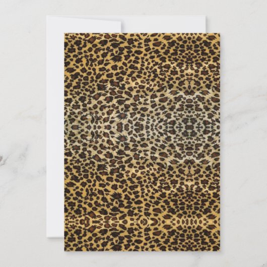 Leopard Print 50 en Fabulous Modern Birthday Kaart (Achterkant)