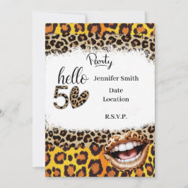 Leopard print 50ste verjaardag voor de vrouw uitno kaart