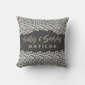 Leopard print 60 jaar en sassy 60 jaar cadeau t kussen (Voorkant)