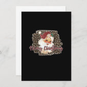 Leopard Print 70s kerstkerst Kaart (Voorkant / Achterkant)