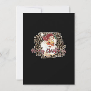 Leopard Print  70s kerstkerst Kaart