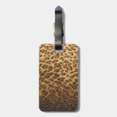 Leopard Print A monogram initiaal Bagagelabel (Achterkant verticaal)