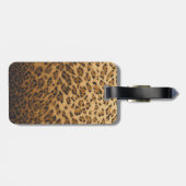 Leopard Print A monogram initiaal Bagagelabel (Achterkant horizontaal)
