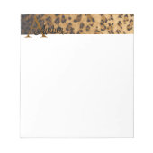 Leopard Print A monogram initiaal Notitieblok (Voorkant)