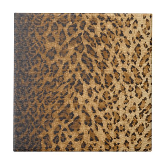 Leopard Print A monogram initiaal Tegeltje (Voorkant)