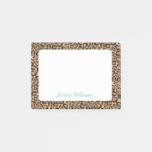 Leopard Print Aangepast Monogram Post-it® Notes (Voorkant)