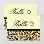 Leopard Print Aangepaste Trouwtafel Nummer Briefkaart (Voorkant / Achterkant)