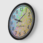 Leopard Print Abstract Rustiek Grote Klok (Hoek)