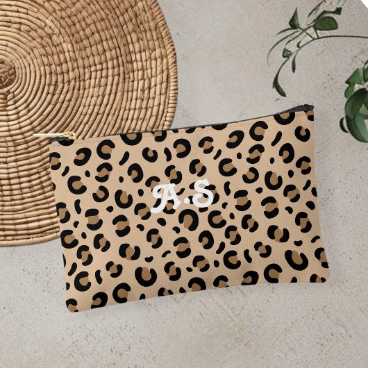 leopard print accessory bag, leopard print makeup  etui