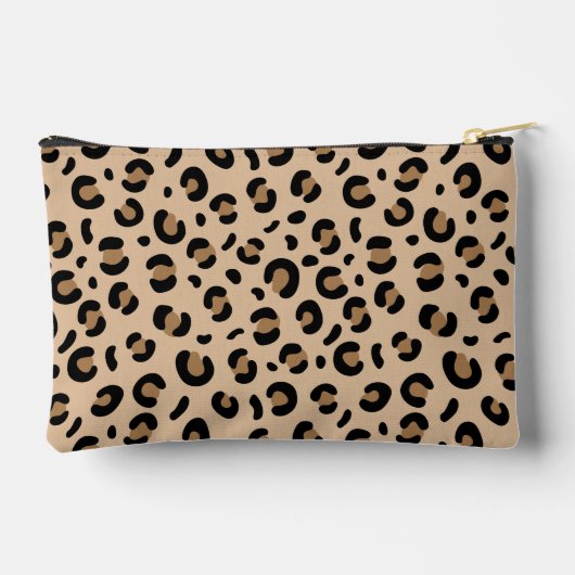 leopard print accessory bag, leopard print makeup etui (Achterkant)