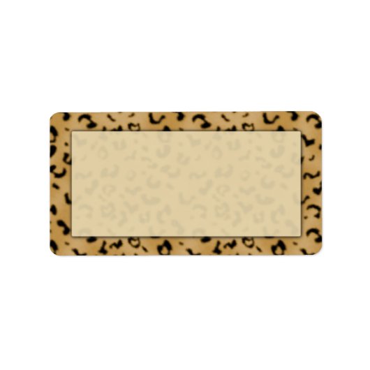 Leopard Print Adresetiketten Etiket (Voorkant)