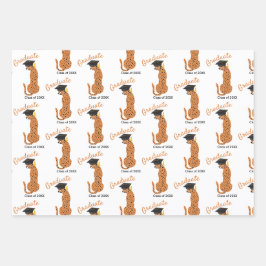 Leopard Print Afstuderen Inpakpapier Vel