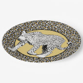 Leopard print all-over design papieren bordje (Gekanteld)