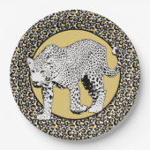 Leopard print all-over design papieren bordje (Voorkant)