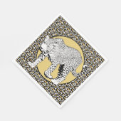 Leopard print all-over design servet (Hoek)